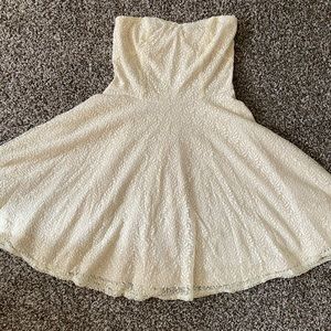 Off white strapless dress